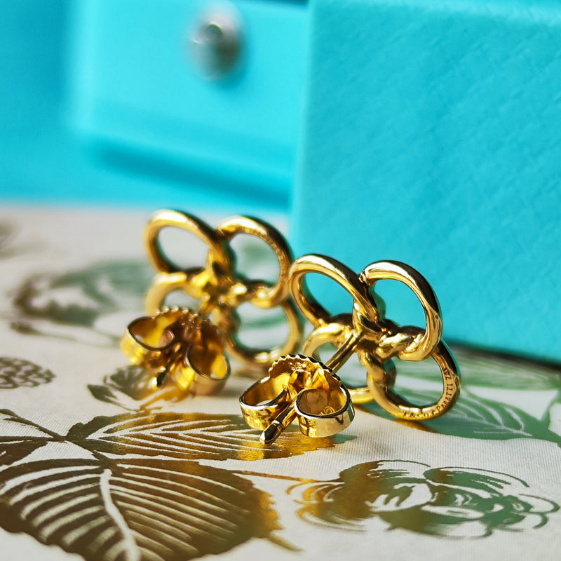 TIFFANY &Co ティファニー クアドロフォリオ 18金ピアス