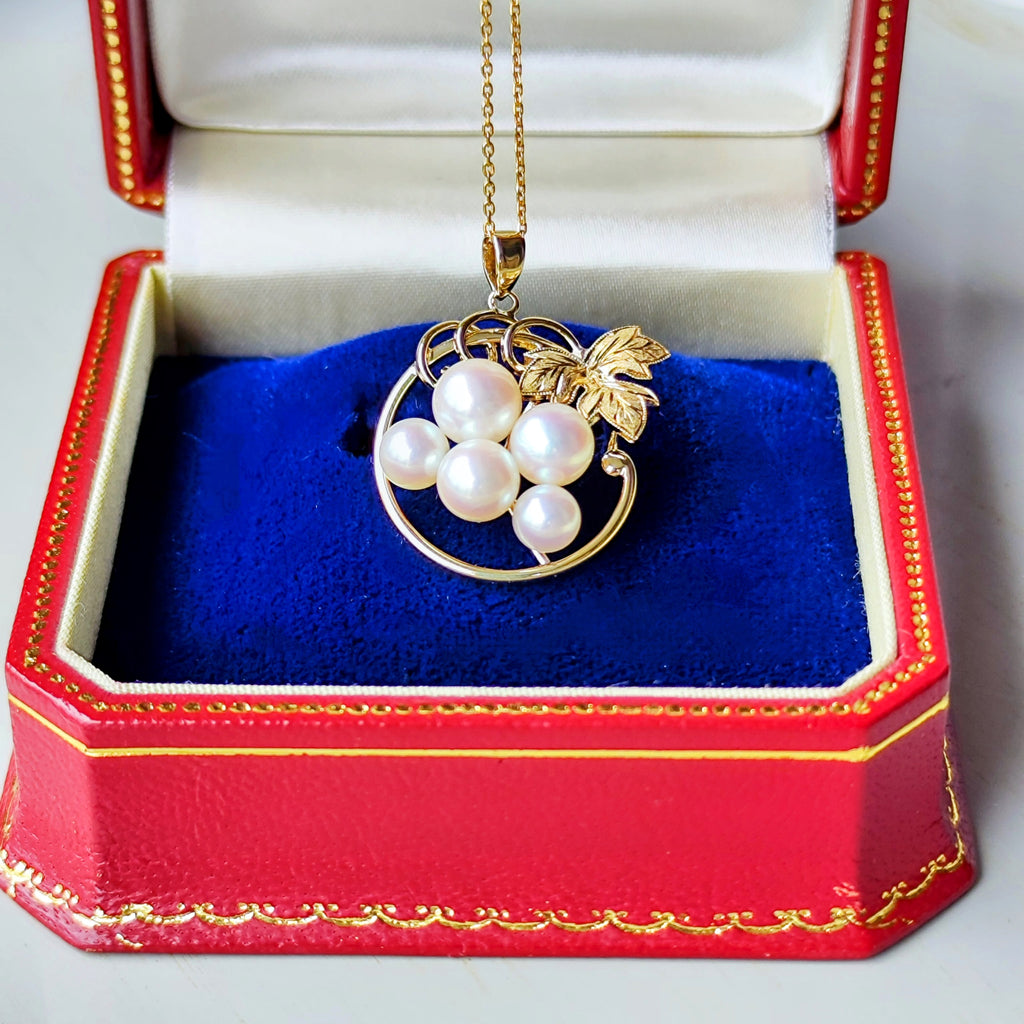 【オールドミキモト 】MIKIMOTO ミキモト あこや真珠 14金 ペンダントトップ陽刻