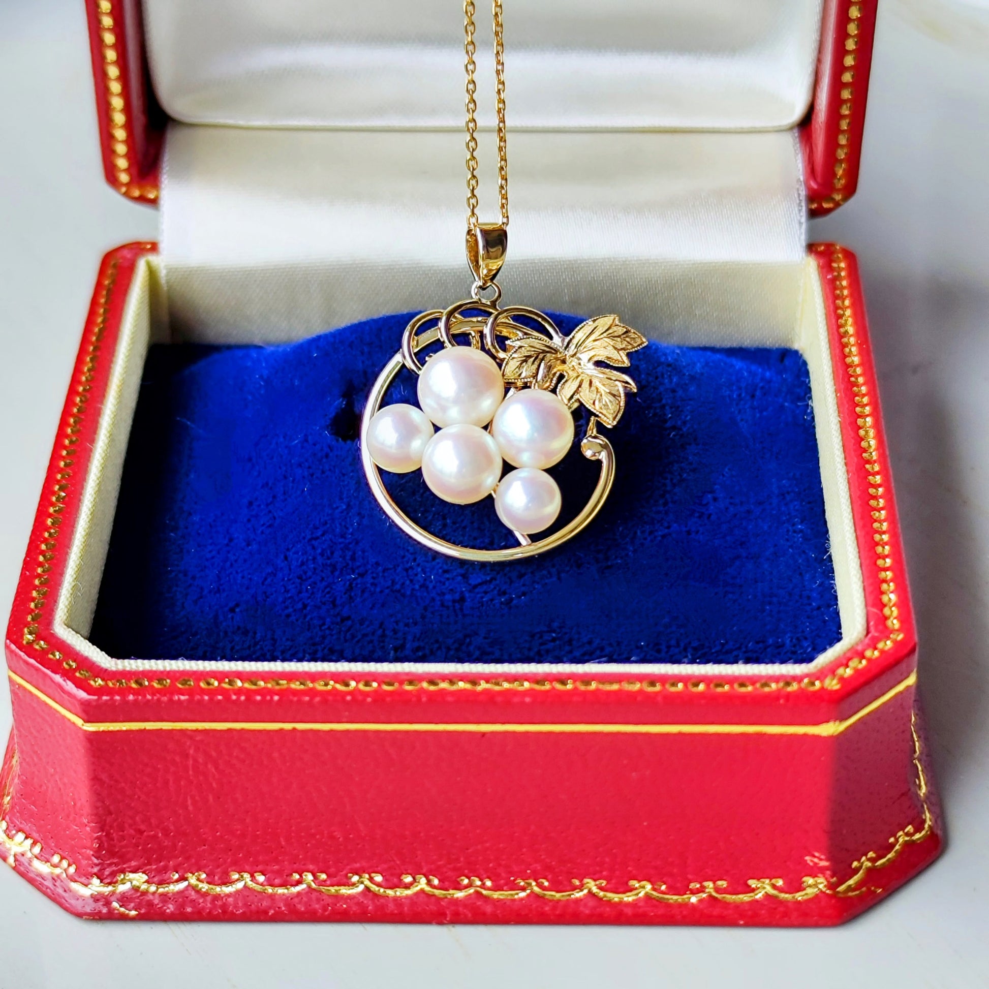 【オールドミキモト 】MIKIMOTO ミキモト あこや真珠 14金 ペンダントトップ陽刻