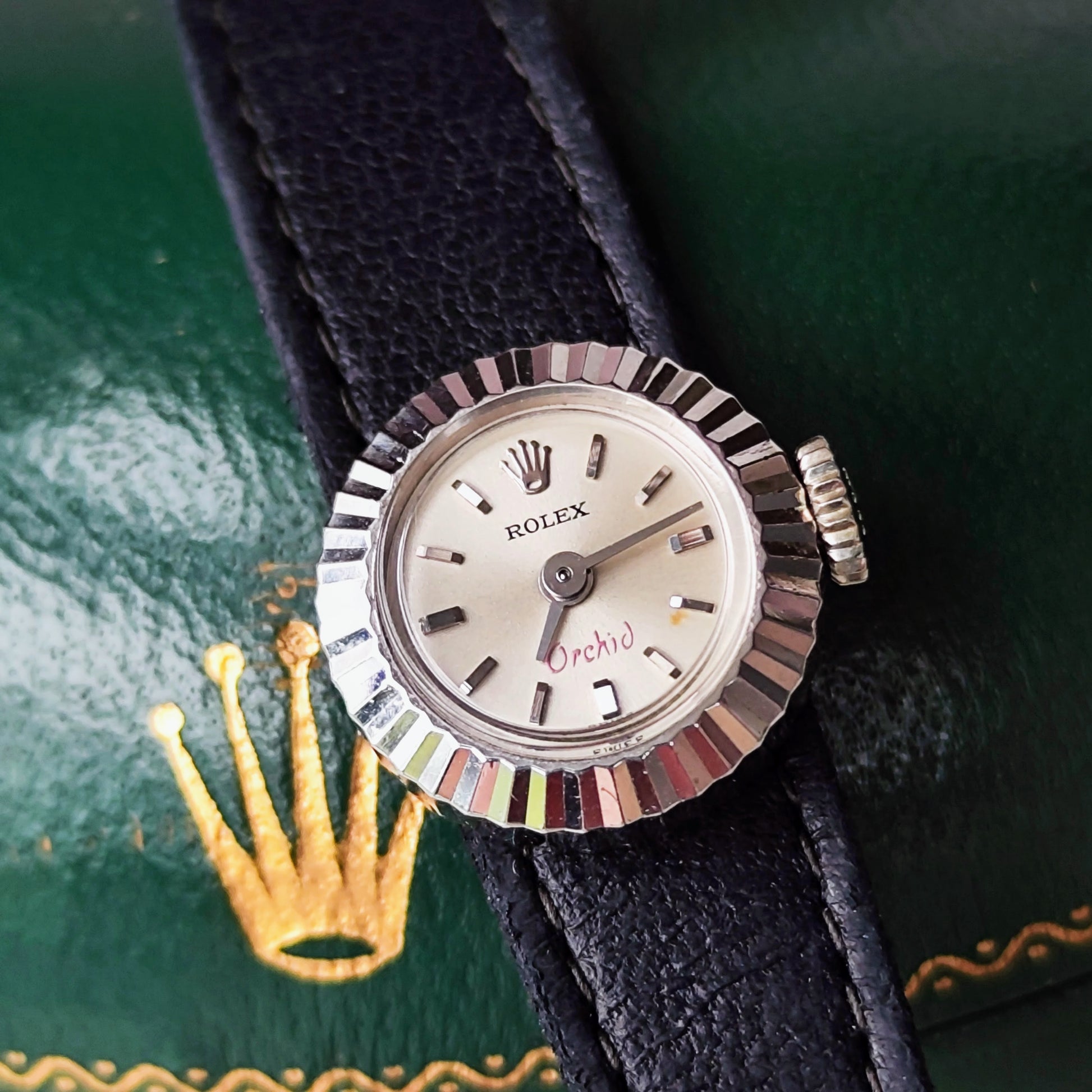 【OH済み】ROLEX ロレックス CHAMELEON カメレオン Orchid 18金無垢 手巻き腕時計