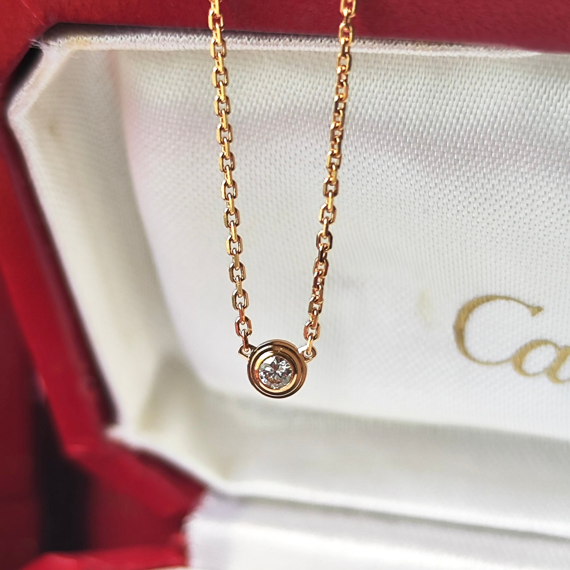 Cartier カルティエ ダムールネックレス XS 18金PG