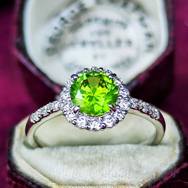 【大粒 1.12ct】天然デマントイドガーネット 天然ダイヤモンド リング