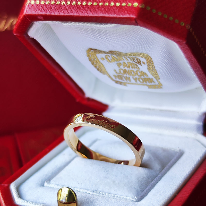 Cartier カルティエ Cドゥ ダイヤモンドリング 18金PG 15号