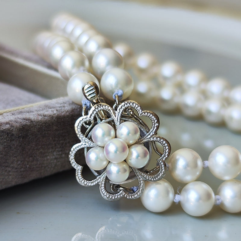 MIKIMOTO ミキモト あこや真珠 2連ブレスレット – Mico宝飾店