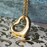 TIFFANY &Co ティファニー オープンハート ダイヤモンド ネックレス 18金YG