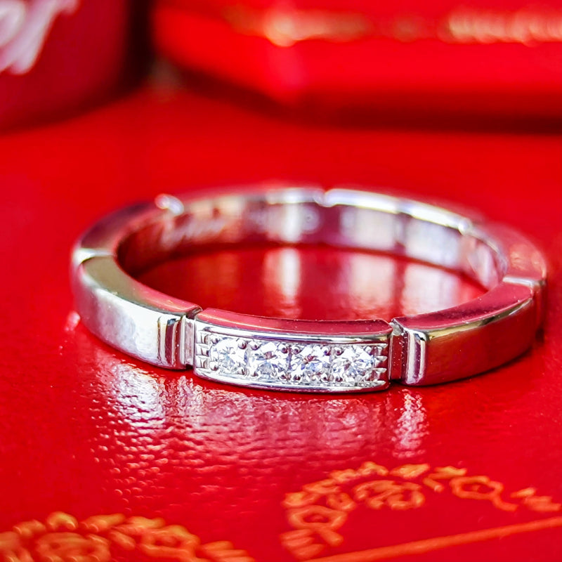 Cartier カルティエ マイヨンパンテール ダイヤモンド 18金WG リング 51