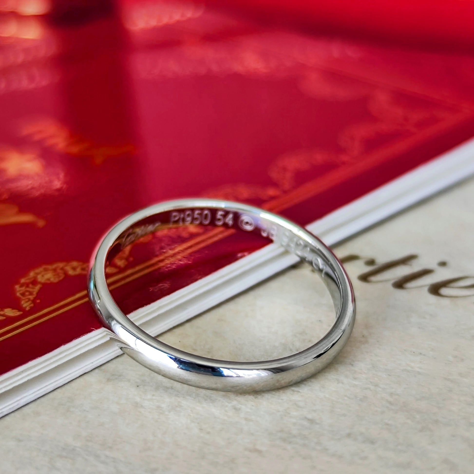 Cartier カルティエ バンドリング プラチナ 54