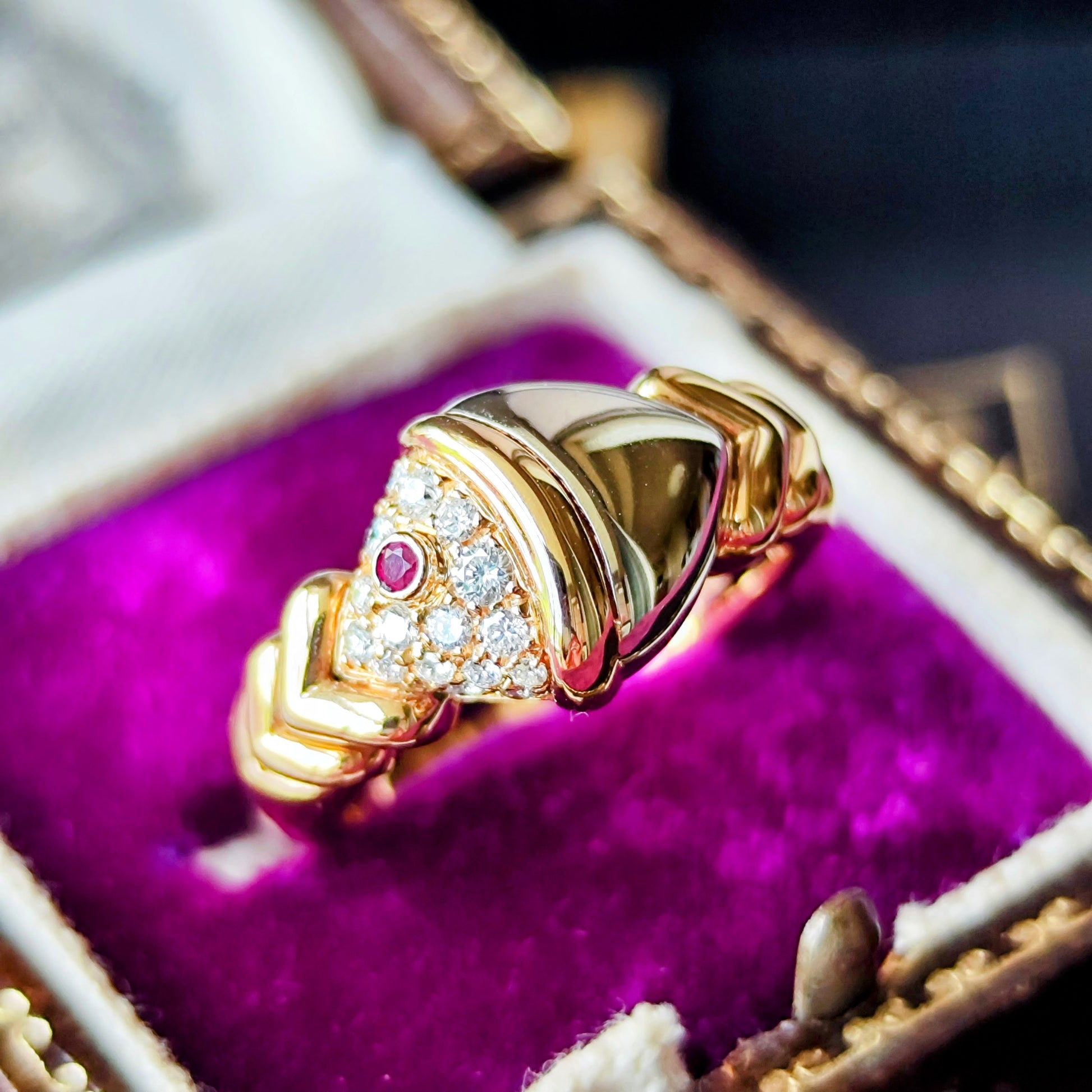 BVLGARI ブルガリナチュラリア ルビー ダイヤモンド リング