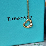 TIFFANY &Co ティファニー オープンハート ダイヤモンド ネックレス 18金YG
