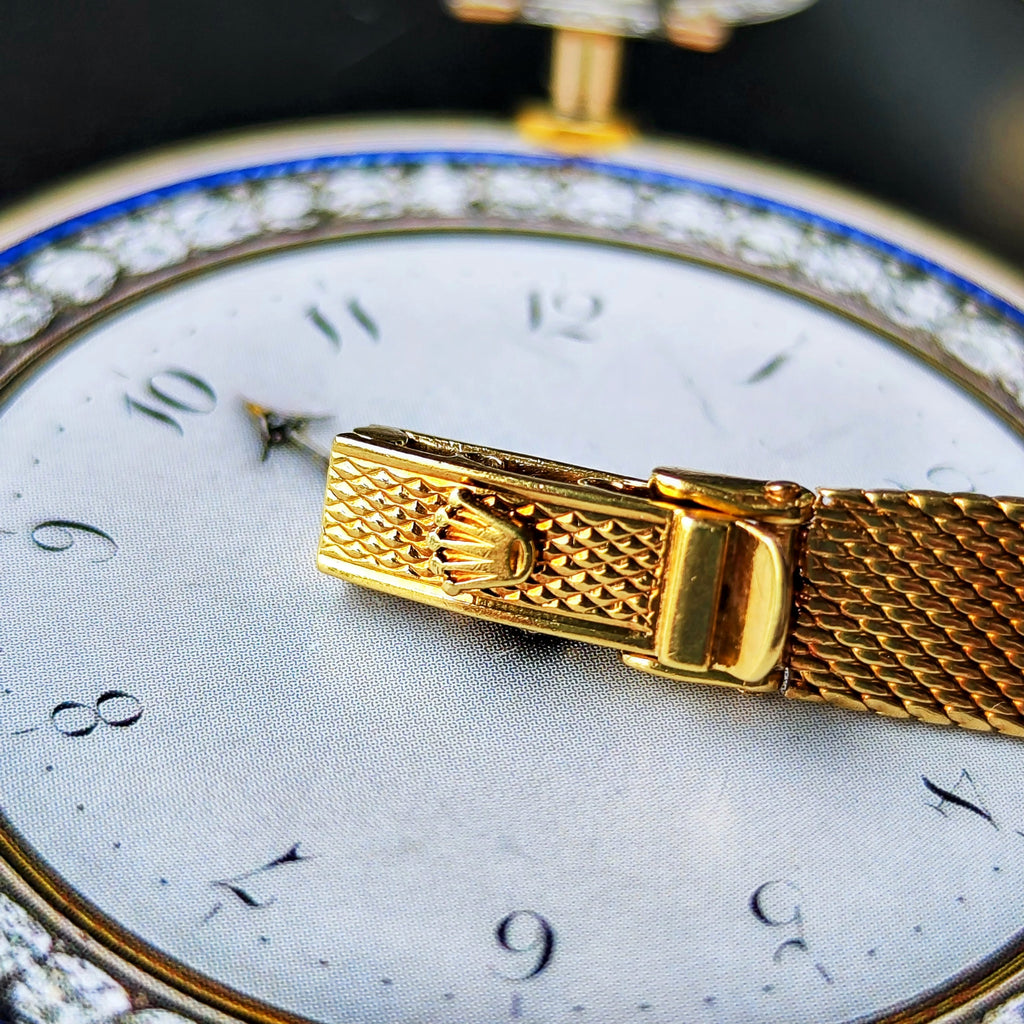 【OH済み】ROLEX ロレックスPRECISION プレシジョン 18金無垢 ダイヤモンド 手巻き腕時計