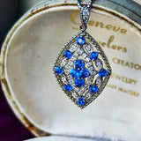 天然アウイナイト 天然ダイヤモンド ネックレス