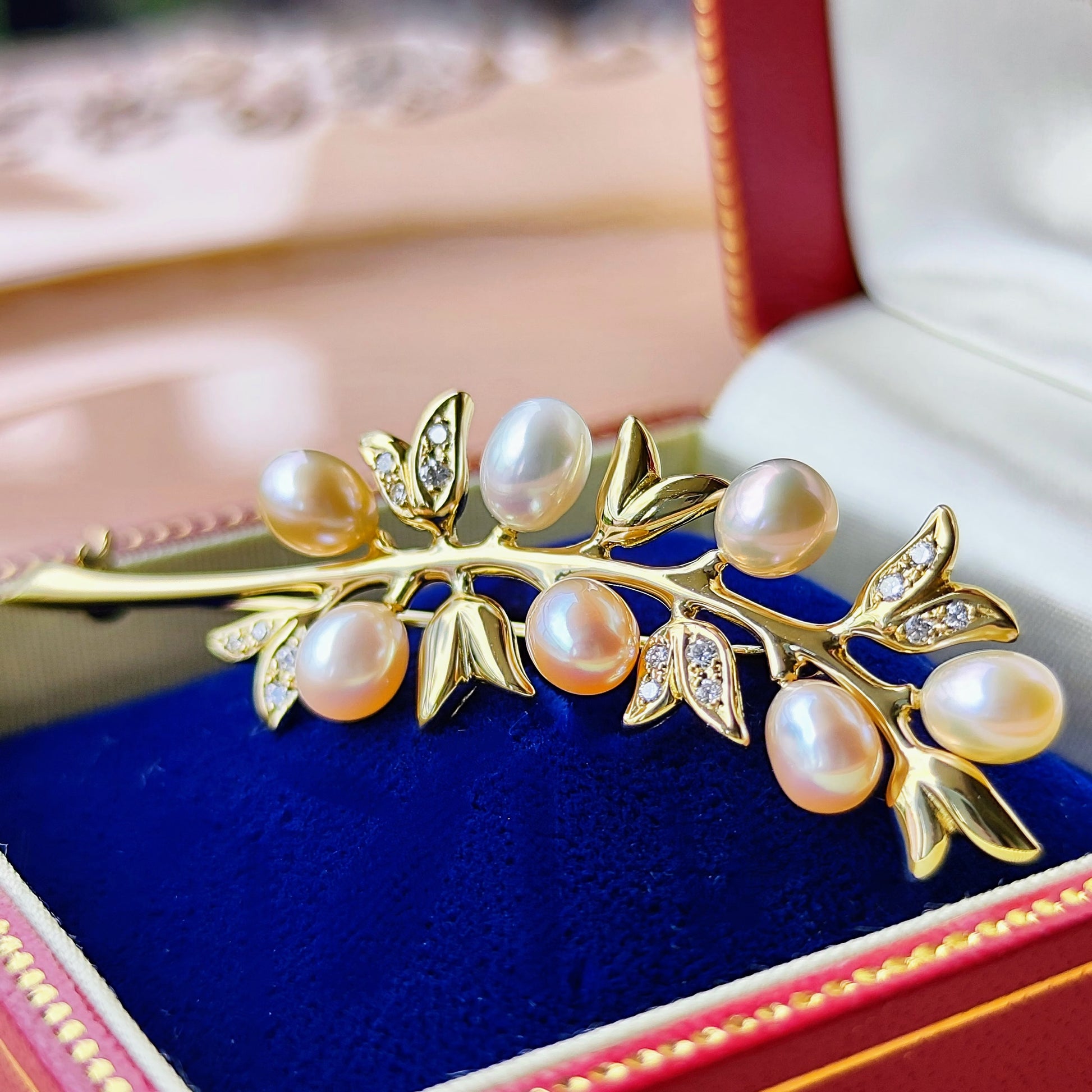 MIKIMOTO ミキモト 淡水真珠 18金ブローチ