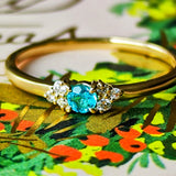 天然パライバトルマリン 天然ダイヤモンド リング