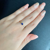 【コーンフラワー】天然サファイア 天然ダイヤモンド