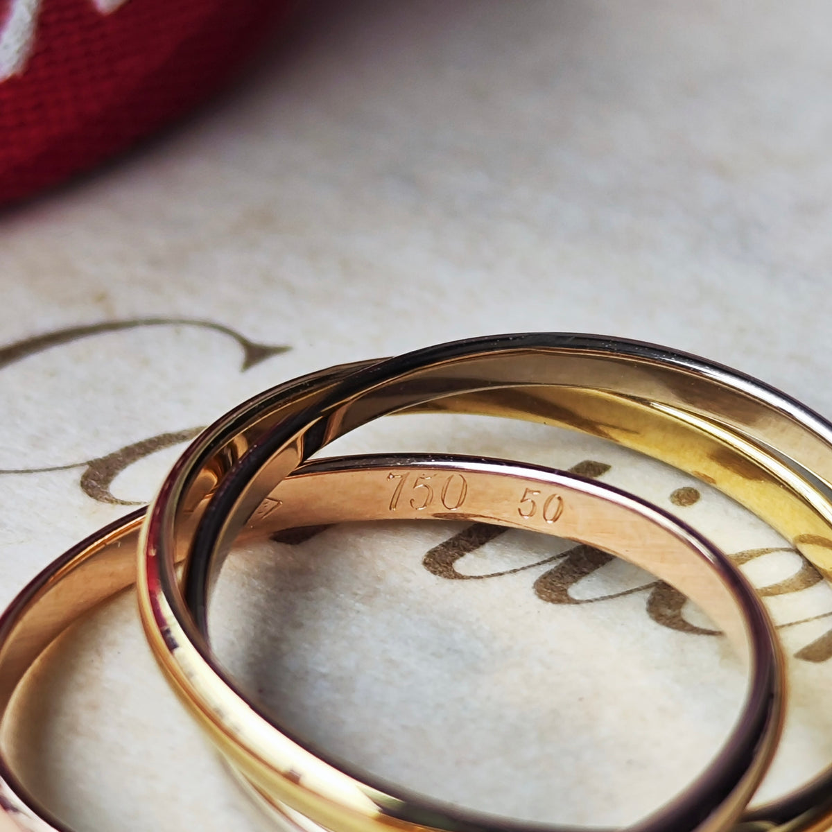 Cartier カルティエ トリニティリング SM 50 18金