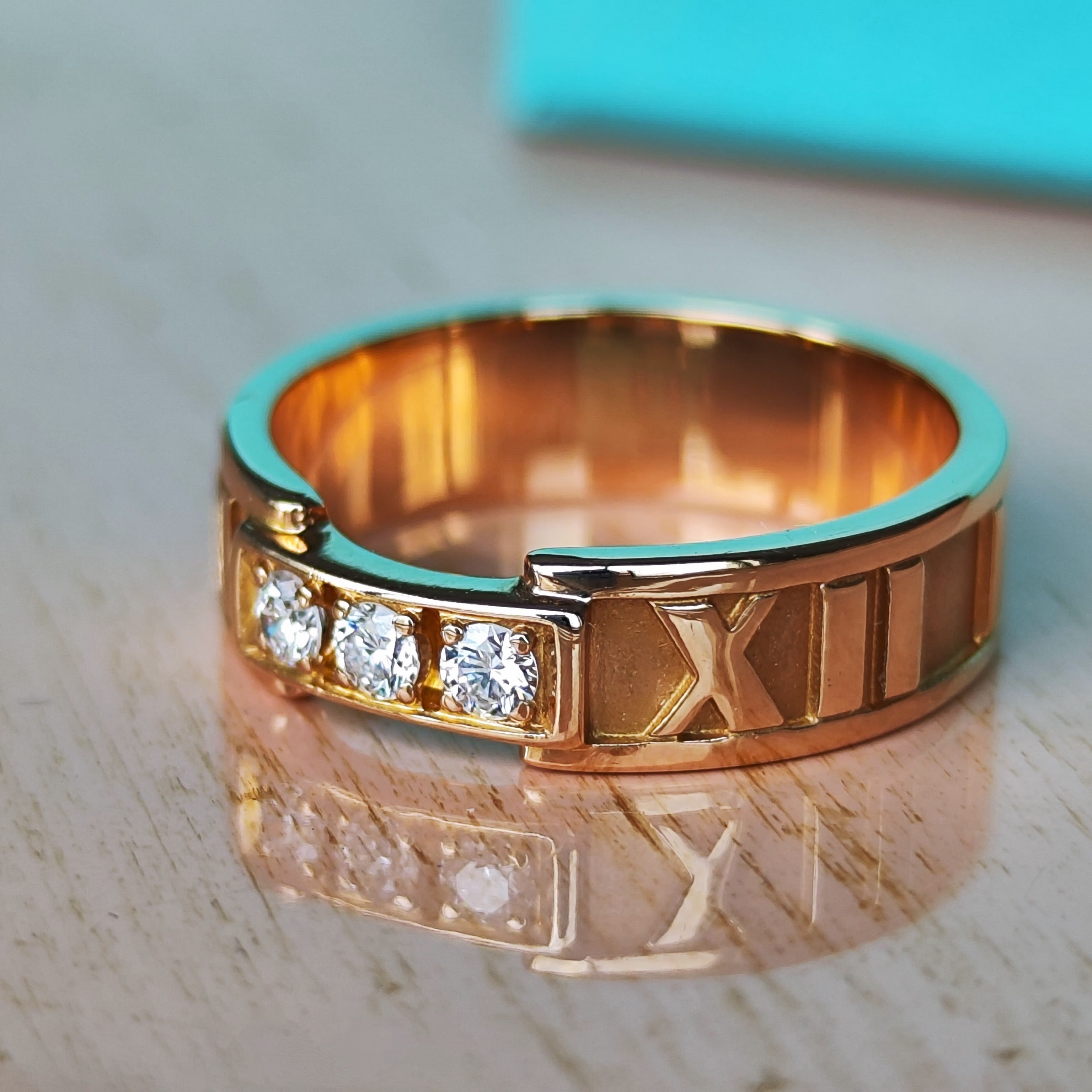 ティファニーアトラス　金無垢　ダイヤモンドベゼル TIFFANY&Co ティファニー アトラス ダイヤモンド 18金PG – Mico宝飾店