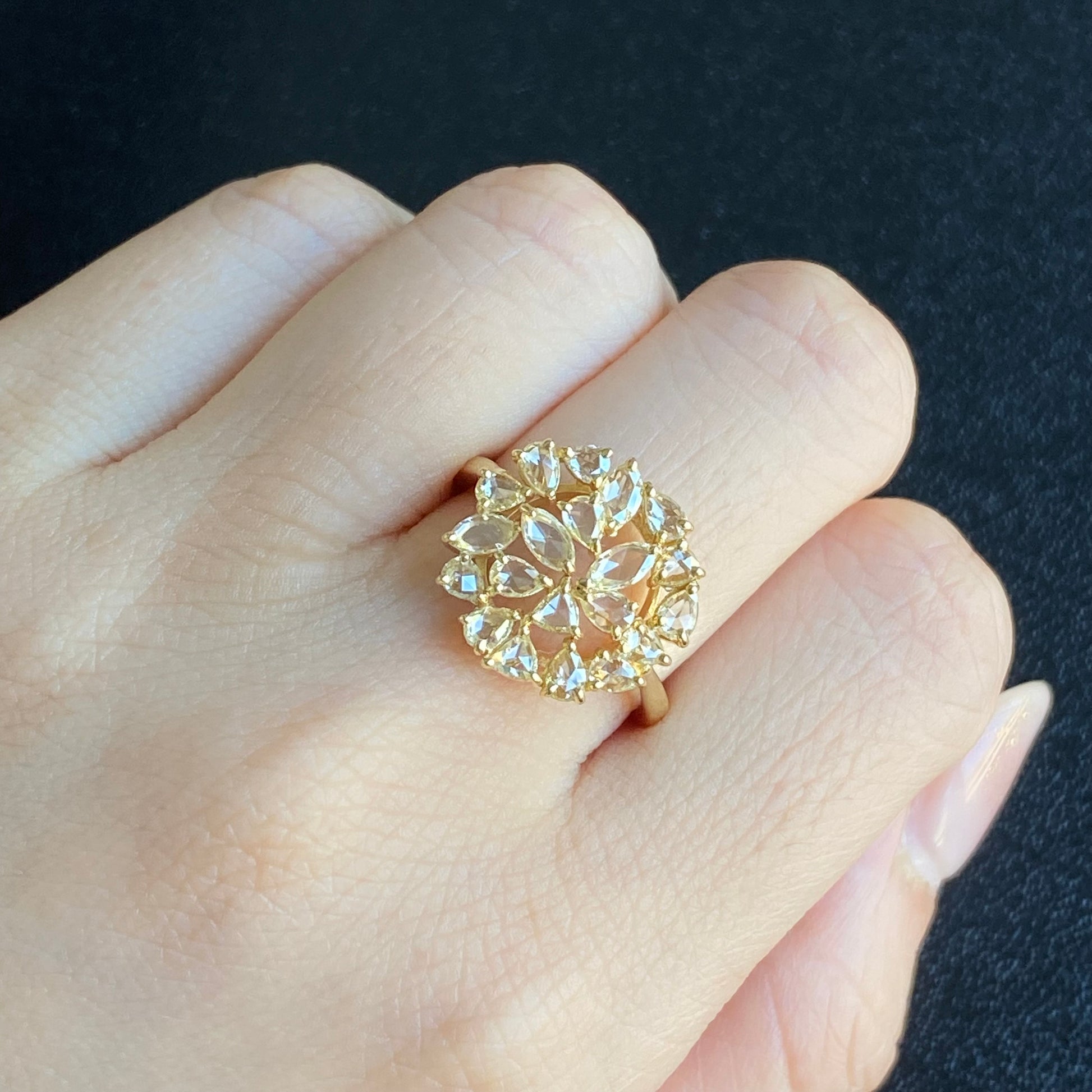 【お値下げ】ローズカット 天然ダイヤモンド 1.03ct リング