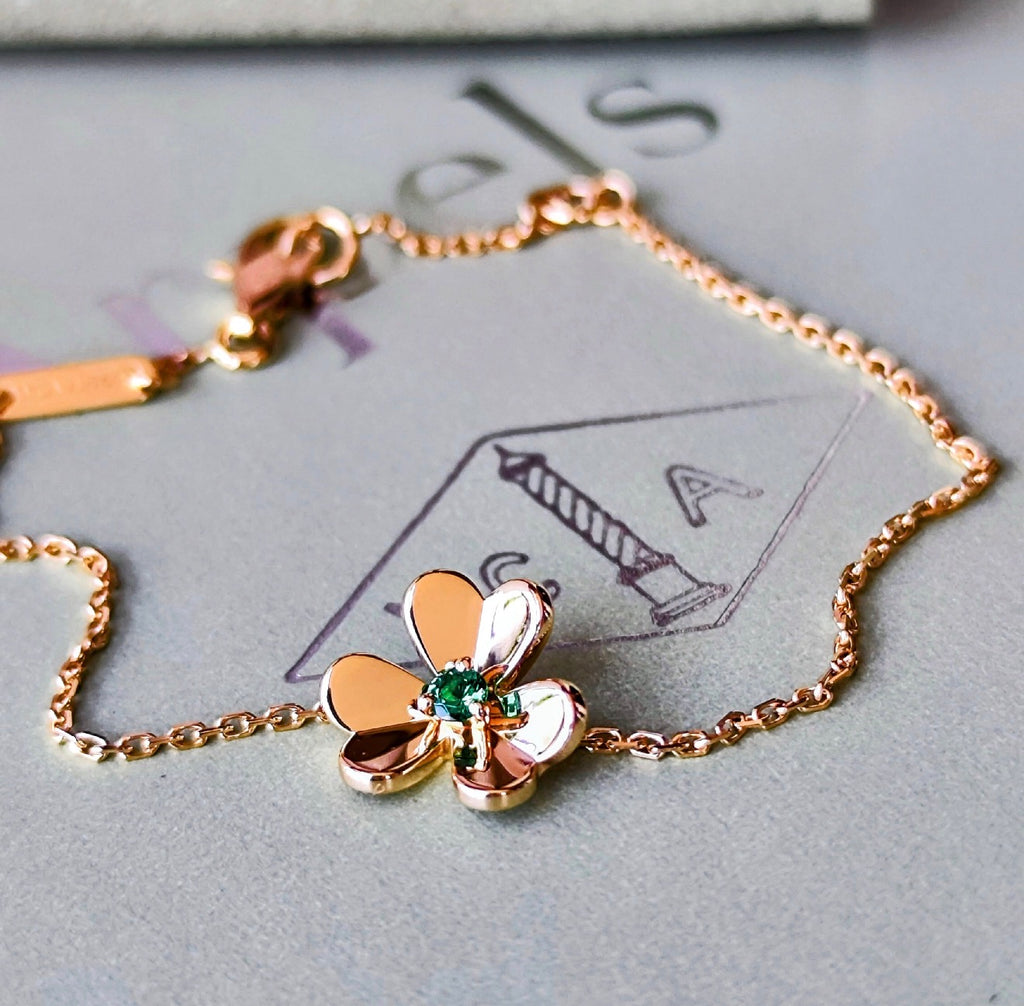 Van Cleef & Arpels ヴァンクリーフ&アーペル フリヴォル ミニ エメラルド ブレスレット