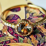 天然アンダリュサイト 天然ダイヤモンド リング