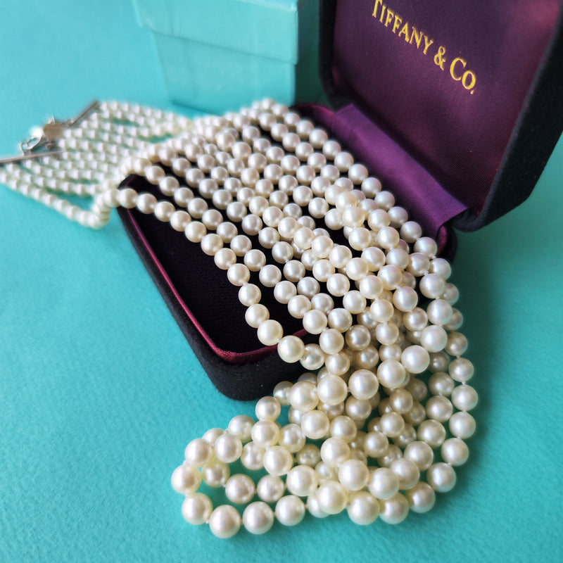 TIFFANY＆Co. ティファニー あこや真珠 5連ネックレス