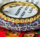 【神様の宿る石】天然イエローサファイア プクラジ ハーフエタニティリング