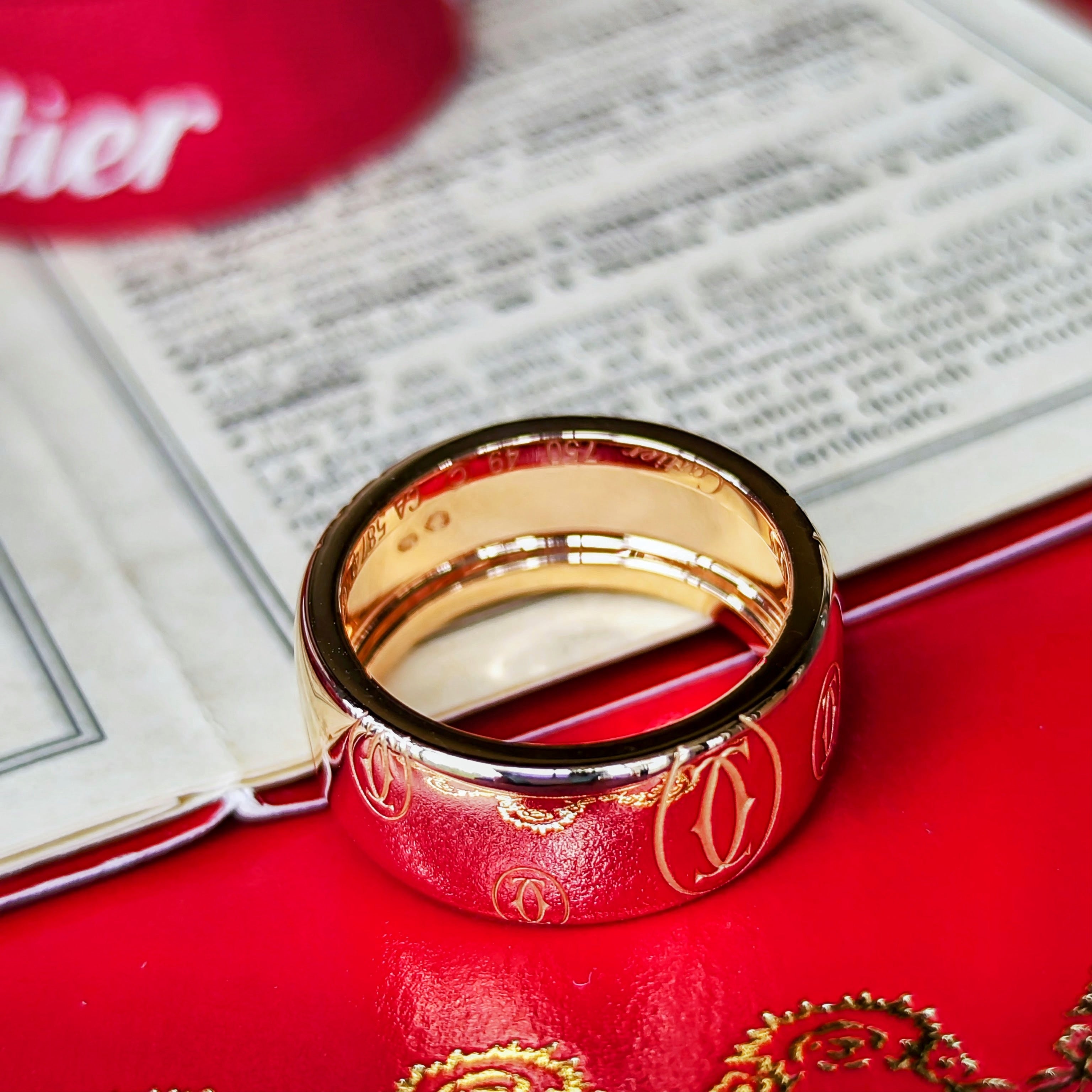 Cartierハッピーバースデーリング Cartier 廃盤】カルティエ ハッピーバースデー リング 18金PG 49