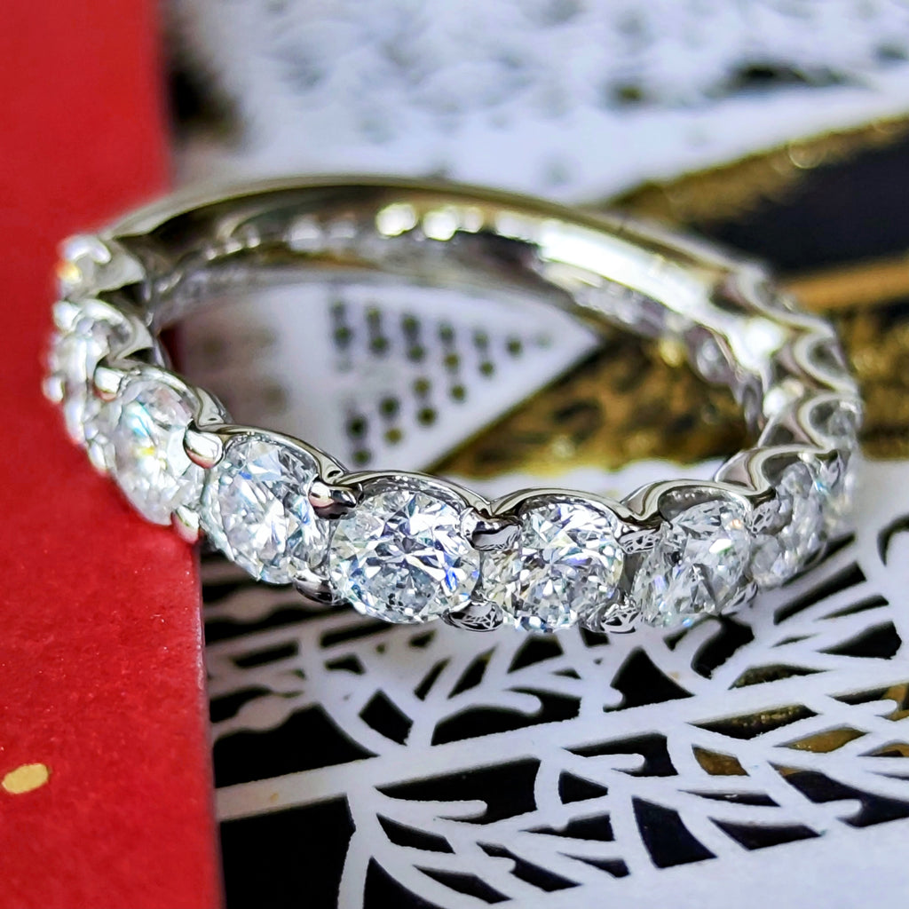 【2.10ct】天然ダイヤモンド ハーフエタニティリング