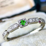 天然デマントイドガーネット 天然ダイヤモンド リング