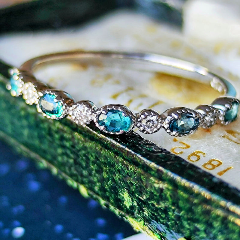 【初期の頃のルース】天然グランディディエライト 天然ダイヤモンド プラチナ リング