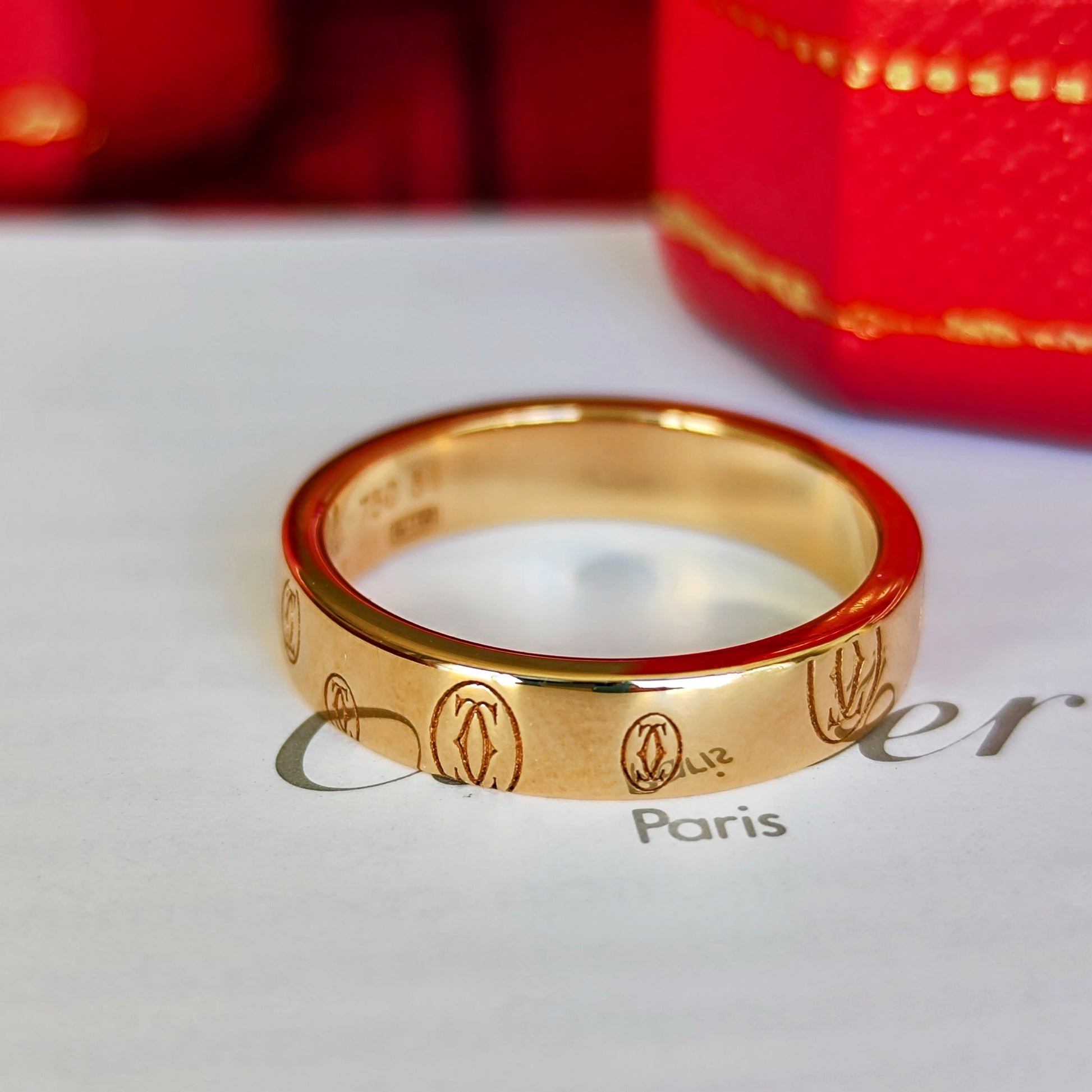 【Cartier 廃盤】カルティエ ハッピーバースデー リング 18金PG 11号