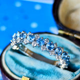 天然アクアマリン 天然ダイヤモンド リング