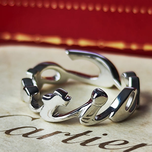 Cartier カルティエ シグネチャーリング 18金WG 10号