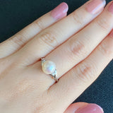MIKIMOTO ミキモト あこや真珠 天然ダイヤモンドリング