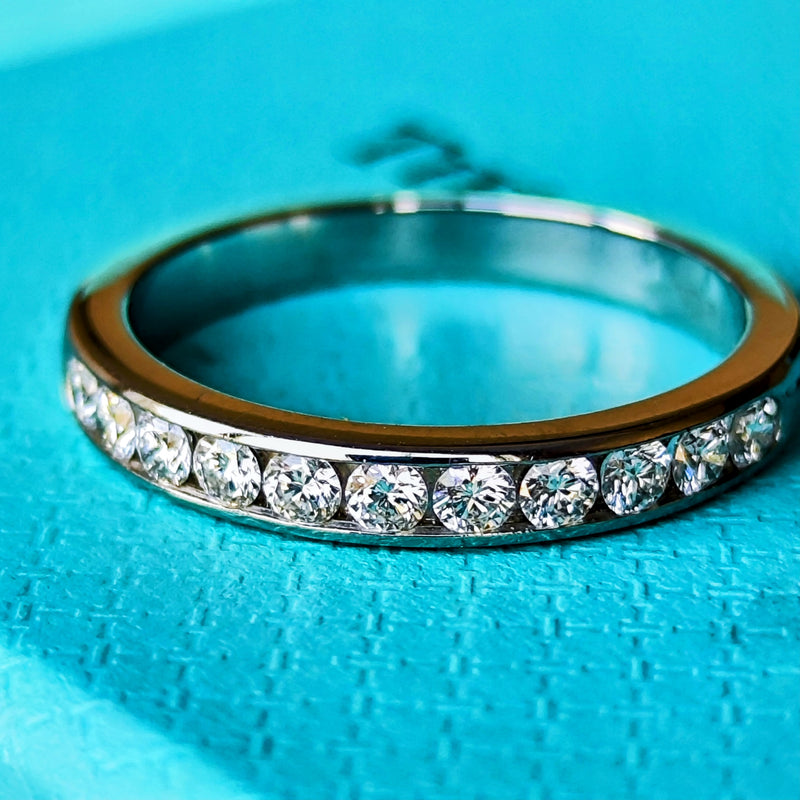 TIFFANY &Co ティファニー ダイヤモンド ハーフエタニィリング プラチナ