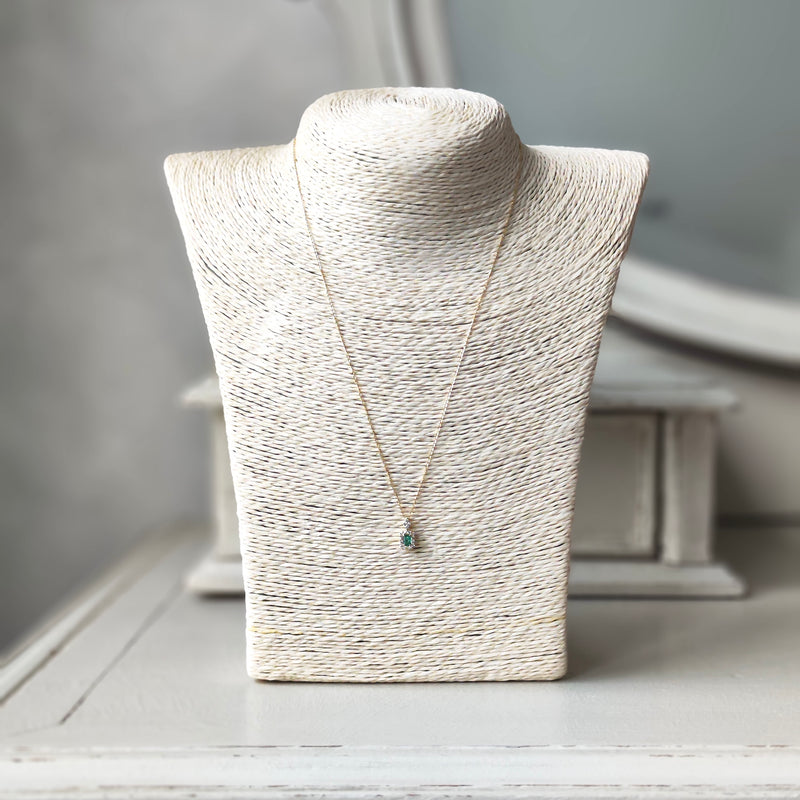 天然エメラルド 天然ダイヤモンド ネックレス