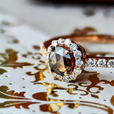 【ローズカット】天然ブラウンダイヤモンド リング