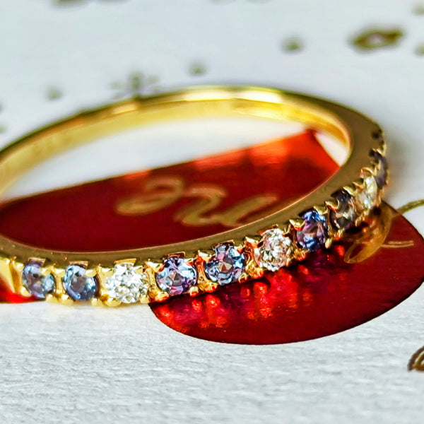 天然アレキサンドライト 天然ダイヤモンド リング – Mico宝飾店