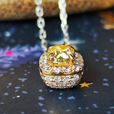 【イエローダイヤ】FANCY INTENSE YELLOW VS2 ネックレス