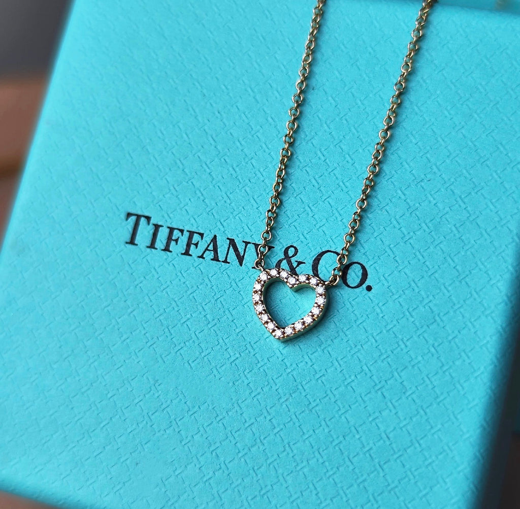 TIFFANY &Co ティファニー メトロハート ダイヤモンド ネックレス