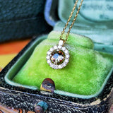 天然アンダリュサイト 天然ダイヤモンド ネックレス