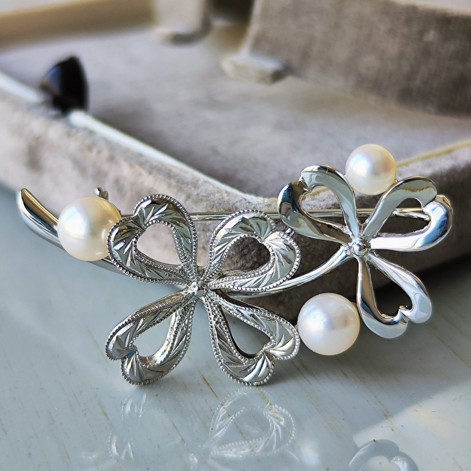 MIKIMOTO ミキモト あこや真珠 クローバーのブローチ – Mico宝飾店