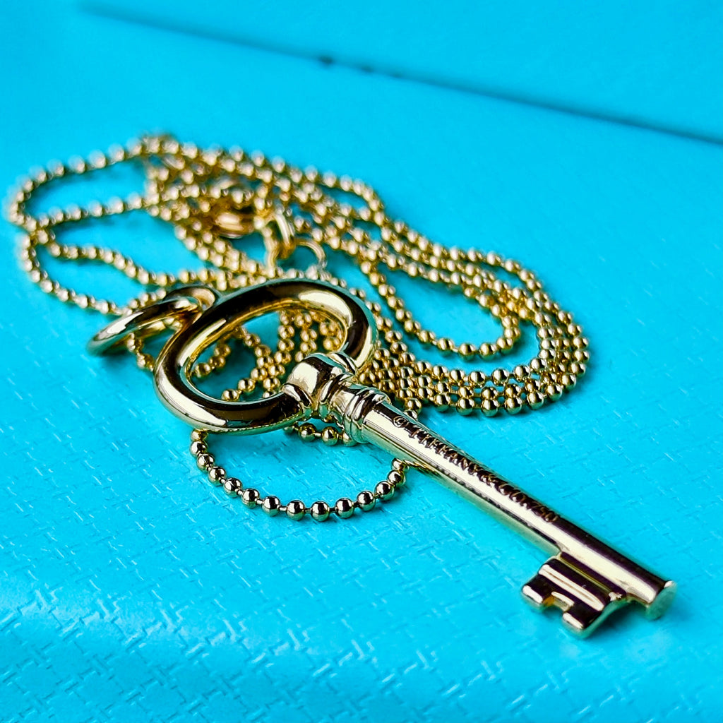 TIFFANY &Co ティファニー オーバルキーネックレス 18金YG