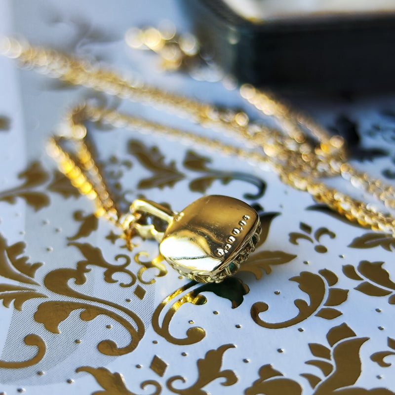 【シュガーローフ】天然エメラルド 天然ダイヤモンド ネックレス