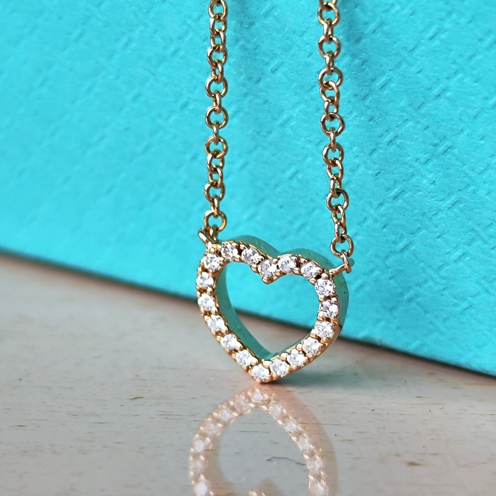 TIFFANY &Co ティファニー メトロハート ダイヤモンド ネックレス