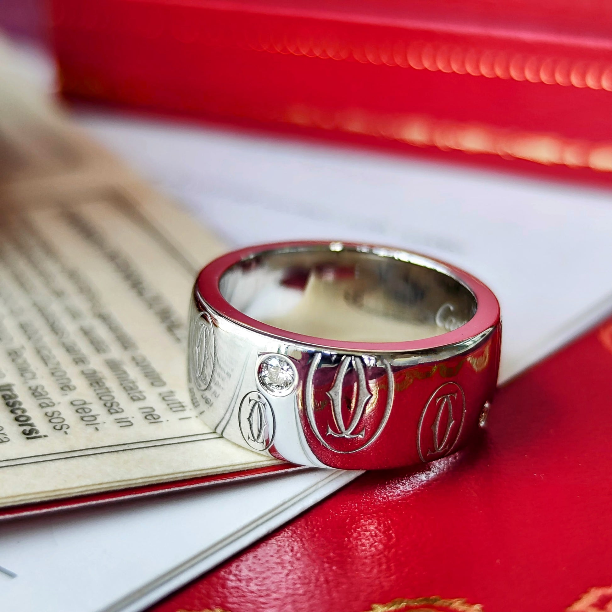 【Cartier 廃盤 レア】Cartier カルティエ ハッピーバースデー ダイヤモンドリング K18WG 51