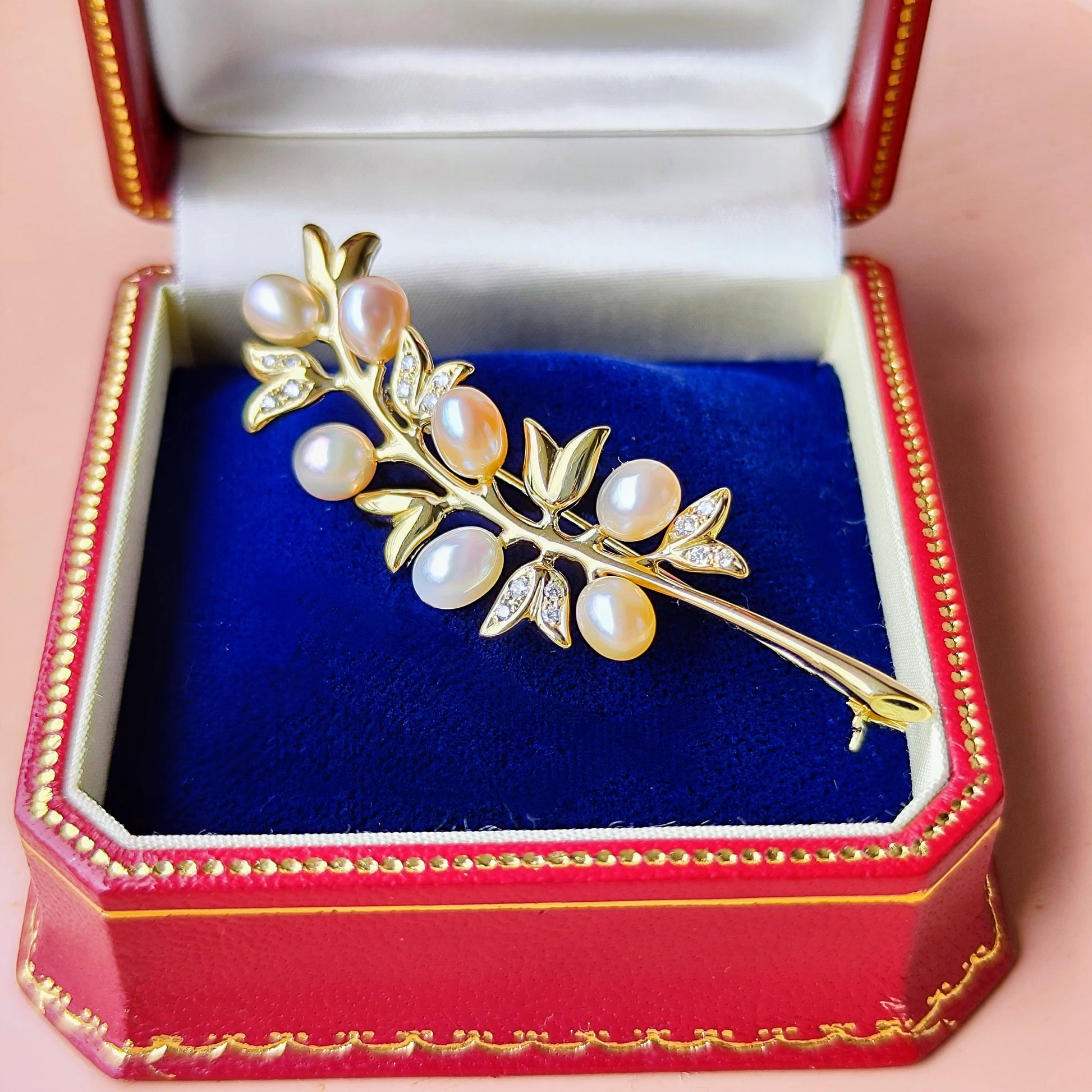 MIKIMOTO ミキモト 淡水真珠 18金ブローチ