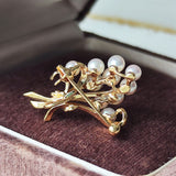 MIKIMOTO ミキモト あこや真珠 花束 ブローチ