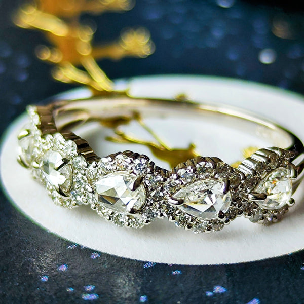 【ローズカット】天然ダイヤモンド リング