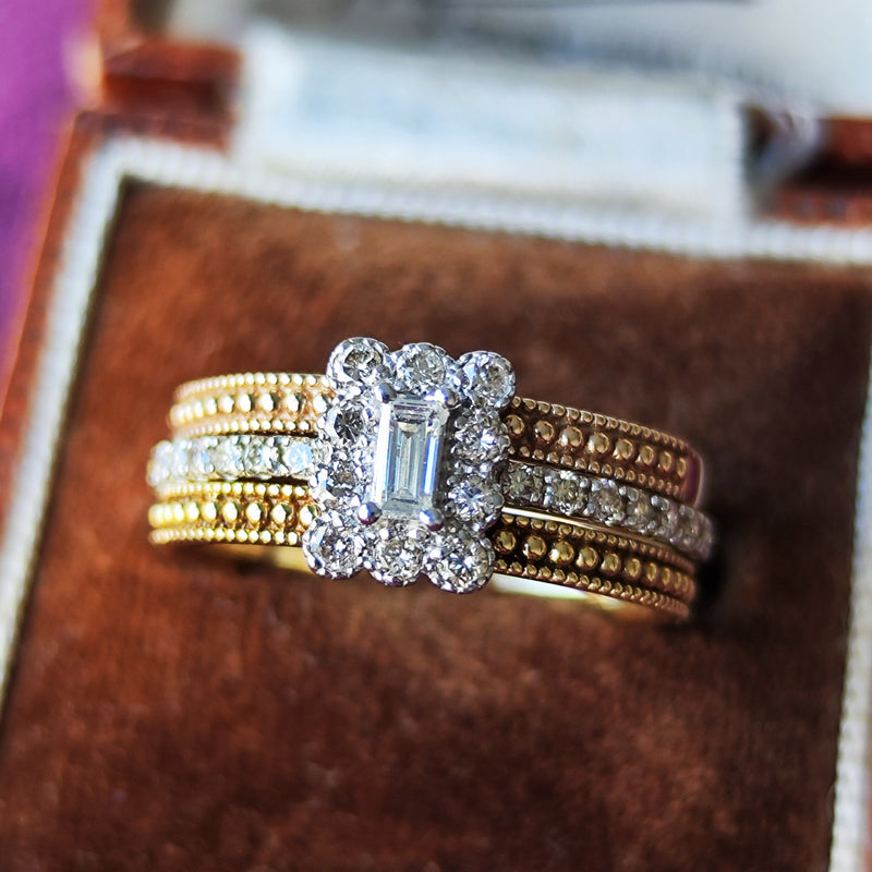 天然ダイヤモンド スタッキングリング