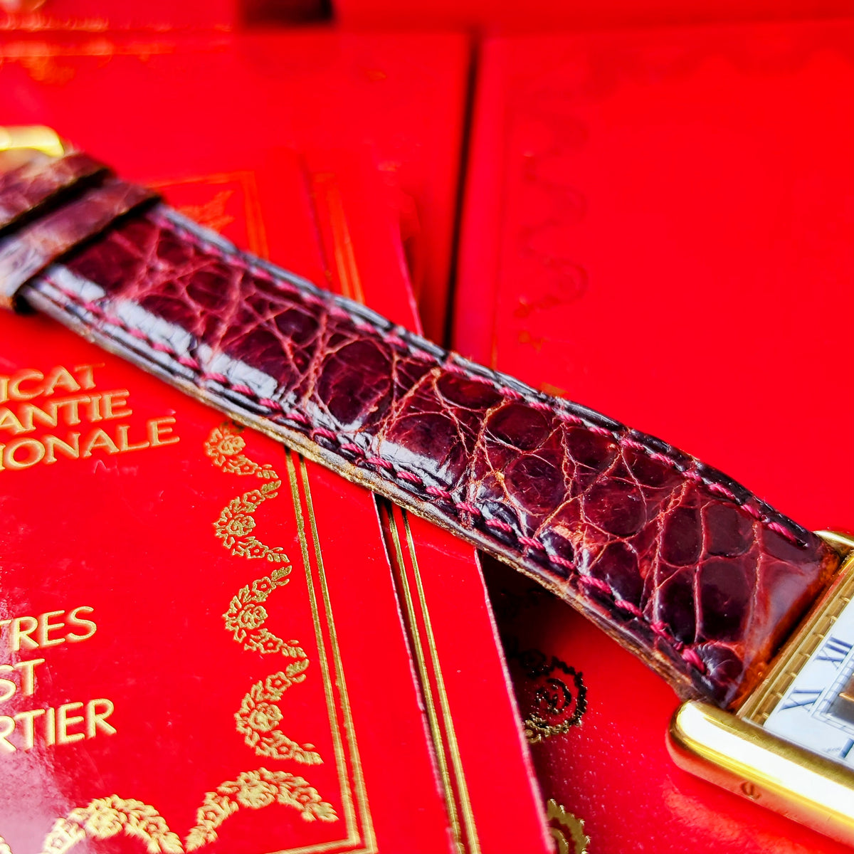 Cartier カルティエ マストタンク LMトリニティミラー文字盤 クォーツ腕時計
